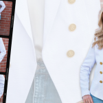 spring white blazer outfit with denim