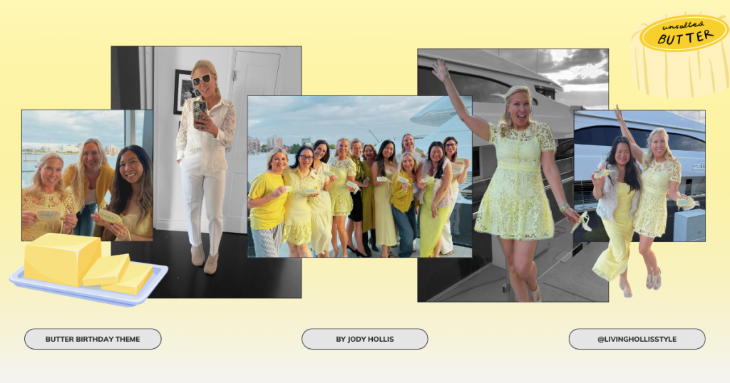 butter yellow themed birthday party with friends